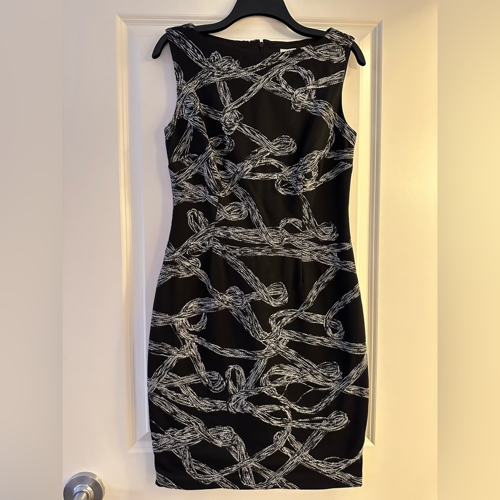 Cache black/white knee length dress